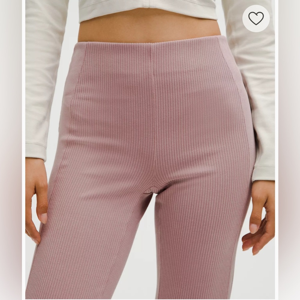 lululemon athletica Pink Ribbed Leggings